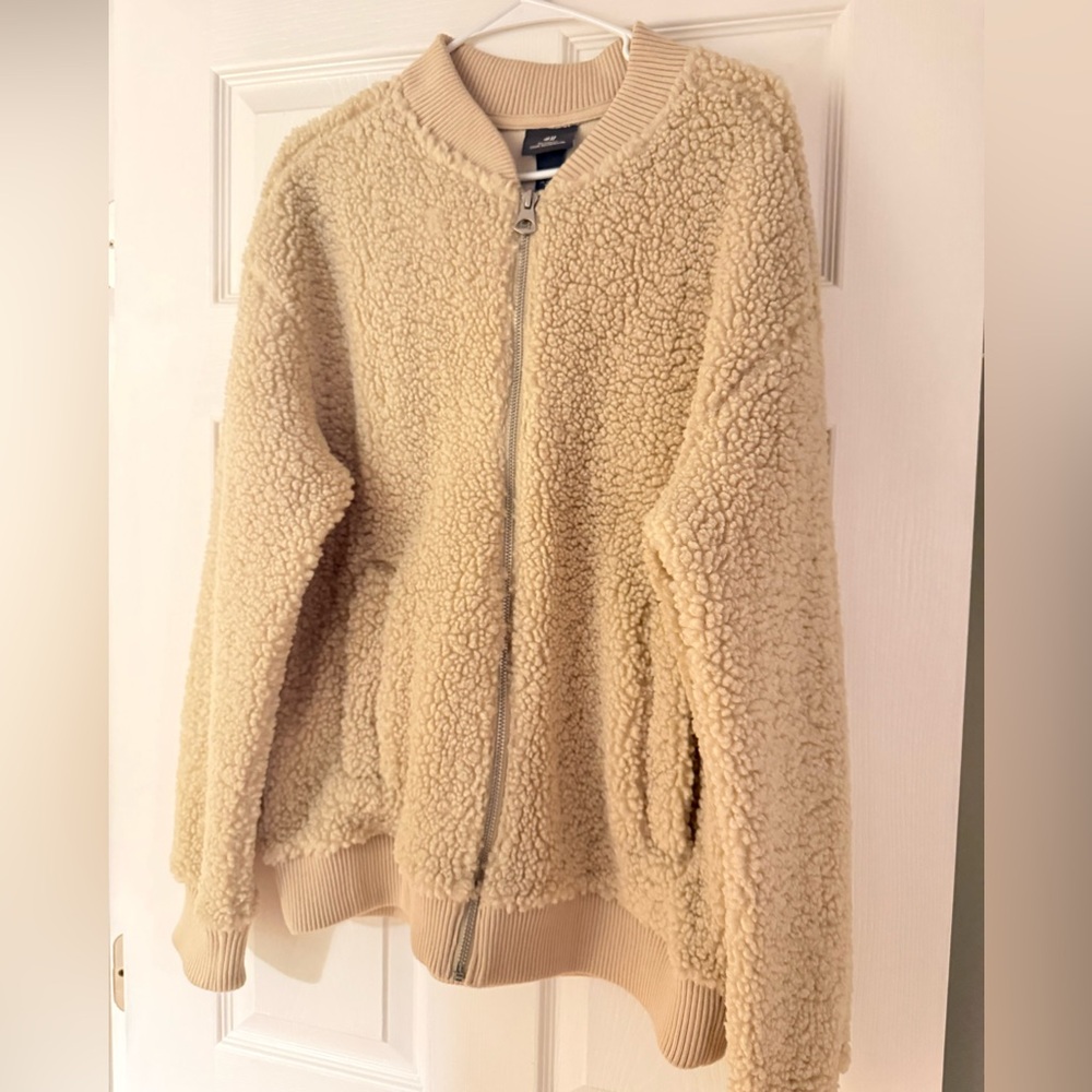 H&M Cream Teddy Jacket